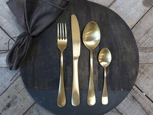 4-dielna zlatá sada príboru Nordique - 23cm - Chic Antique
