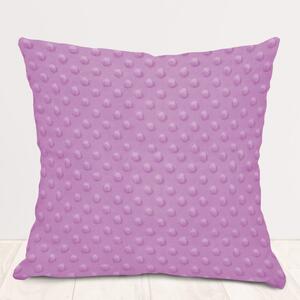 Biante Detská obliečka na vankúš Minky TOP 3D bodky MKP-053 Fialová lila 30 x 50 cm