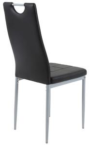 Jedálenská stolička Kim, čierna ekokoža