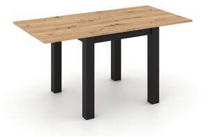 Rozkladací jedálenský stôl ZARO 80/160x80 cm dub artisan/čierna