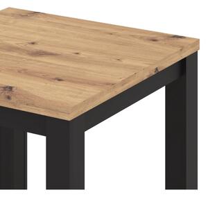 Rozkladací jedálenský stôl ZARO 80/160x80 cm dub artisan/čierna