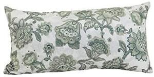 Krémovo - zelený vankúš s kvetmi Imbali - 45 * 45cm - J-Line by Jolipa