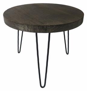 Drevený stolík Bally tmavohnedá, 45 cm
