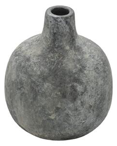 Šedá keramická váza s patinou Lina - Ø 9*9 cm - Clayre & Eef