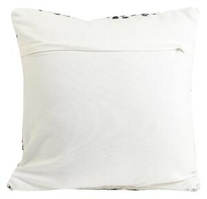 Bielo-čierny vankúš Udim s ornamentmi a strapcami - 45 * 45 cm - Light & Living