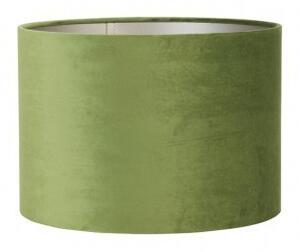 Zelené zamatovej tienidlo na lampu Velours - Ø 18 * 15cm / E27 - Light & Living