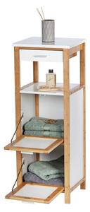 Bambusová kúpeľňová skrinka s 2 policami a úložným priestorom Wenko Finja