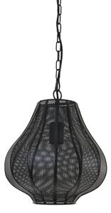 Čierne závesné kovové svetlo Micha - Ø27*33cm - Light & Living