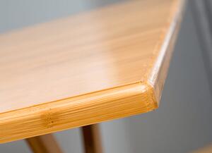 KONDELA Stôl, prírodný bambus, 58x58 cm, DENICE