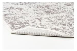 Biely vzorovaný obojstranný koberec Narma Palmse, 70 × 140 cm
