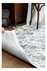 Biely vzorovaný obojstranný koberec Narma Palmse, 70 × 140 cm