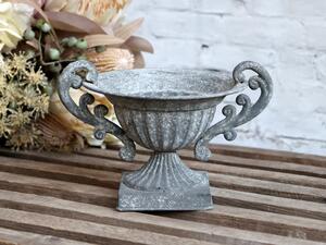 Dekoračná plechová miska na nohe Walter - 21*16*12cm - Chic Antique