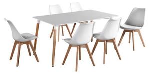 Biely jedálenský stôl DIDIER 4 NEW 120x70 cm