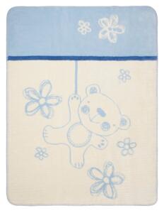 Babymatex Detská deka Teddy modrá, 75 x 100 cm