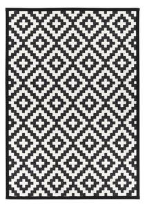 Čierno-biely obojstranný koberec Narma Viki Black, 80 x 250 cm