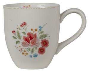 Porcelánový hrnček s kvetmi Little Rose Collection - 12 * 8 * 9 cm / 300 ml - Clayre & Eef