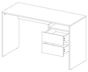 Písací stôl PACO 03 dub/biela