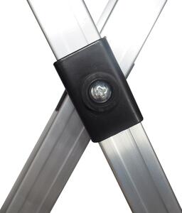 Rýchlorozkladací nožnicový stan 3x6m – hliníkový, Modrá, 2 bočné plachty