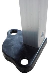 Rýchlorozkladací nožnicový stan 3x3m – hliníkový, Čierna, 1 bočná plachta