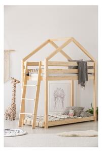 Domčeková poschodová posteľ z borovicového dreva Adeko Mila DMPB, 90 × 200 cm