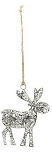 Strieborná závesná kovová dekorácia Sob - 8*1*10cm - Exner