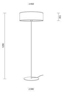 Béžová stojacia lampa z drevenej dyhy Bulb Attack Ocho XL, ⌀ 45 cm
