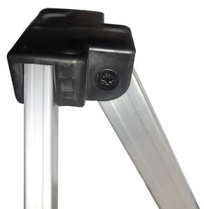 Rýchlorozkladací nožnicový stan 3x6m – hliníkový, Čierna, 3 bočné plachty