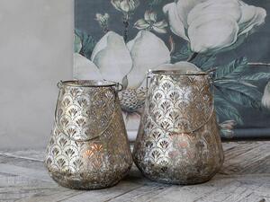 Champagne antik kovový lampáš Vireon - Ø23 *28 cm - Chic Antique