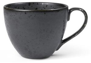 Čierna kameninová šálka na čaj Bitz Mensa, 460 ml