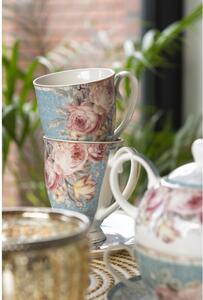 Porcelánový hrnček so zlatou linkou Peony Rosé - 11*8*10 cm / 300 ml - Clayre & Eef