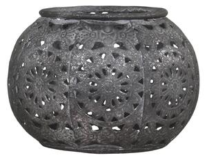 Zinkový kovový vintage svietnik Vire zinc - Ø10*7 cm - Chic Antique