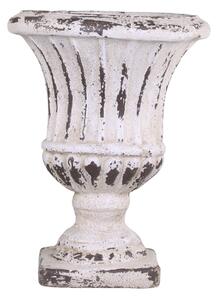 Krémový antik obal na kvetináč/ váza s patinou - Ø 32*42cm - Chic Antique