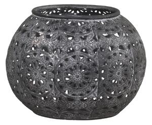 Zinkový kovový vintage svietnik Vire zinc - Ø 11*9 cm - Chic Antique