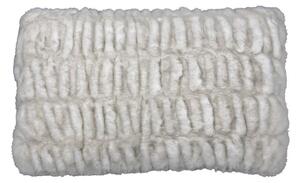 Šedý rebrovaný chlpatý vankúš Bear grey - 30*50*15cm - Mars & More