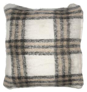 Károvaný vankúš vo vlnenom vzhľade wool look - 45*45*15cm - Mars & More