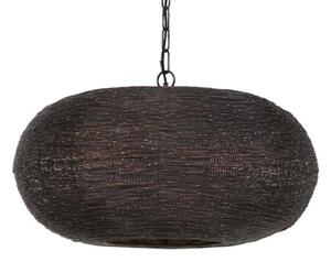 Bronzovo-hnedé závesné kovové svetlo Nadra - Ø55*27cm - Light & Living