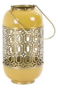 Žlto-zlatý kovový lampáš Rohit - Ø 16*30 cm - Light & Living