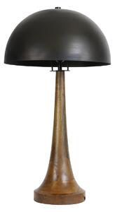 Drevená stolná lampa Jovany oil - Ø40*72cm / E27 - Light & Living