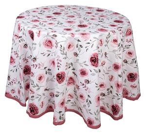 Bavlnený okrúhly obrus s ružami Rustic Rose - Ø 170 cm - Clayre & Eef
