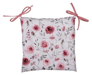 Bavlnený podsedák s ružami Rustic Rose - 40*40*4 cm - Clayre & Eef