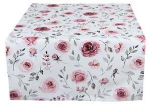 Bavlnený behúň na stôl s ružami Rustic Rose - 50*140 cm - Clayre & Eef