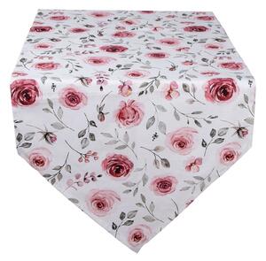 Bavlnený behúň na stôl s ružami Rustic Rose - 50*160 cm - Clayre & Eef