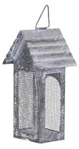 Sivá plechová antik lampáš domček Candle house - 8*6*16 cm - Chic Antique