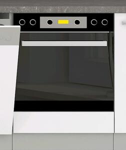 Kuchynská skrinka pre vstavanú rúru Bianka 60DG, 60 cm, biely lesk