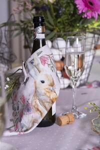 Béžová bavlnená utierka so zajačikom Happy Bunny - 50*70 cm - Clayre & Eef