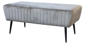 Latté zamatová lavica Marat Bench velour - 100*42*50cm - Chic Antique