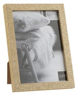 Zlatý dekoratívny fotorámik s flitrami Glitter gold - 15*2*20 cm / 13*18cm - J-Line by Jolipa