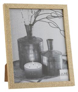 Zlatý dekoratívny fotorámik s flitrami Glitter gold - 22*2*27 cm / 25*20cm - J-Line by Jolipa