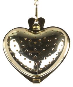 Zlaté sitko na čaj v tvare srdca Strainer tea - 5*1,5*5 cm - Chic Antique