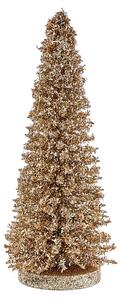 X-MAS Dekoračná jedľa trblietavá 28 cm - zlatá